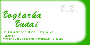 boglarka budai business card